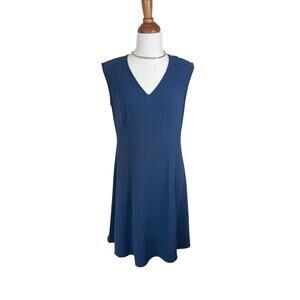 Ann Taylor Navy Career Dress 6 Sleeveless Machine Washable